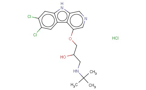 2-PROPANOL, 1-((6,7-DICHLORO-9H-PYRIDO(3,4-B)INDOL-4-YL)OXY)-3-((1,1-D IMETHYLETHYL)AMINO)-, HYDROCH